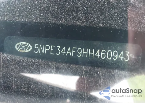 2017 Hyundai Sonata Sport z USA, uszkodzony, nr VIN 5NPE34AF9HH460943